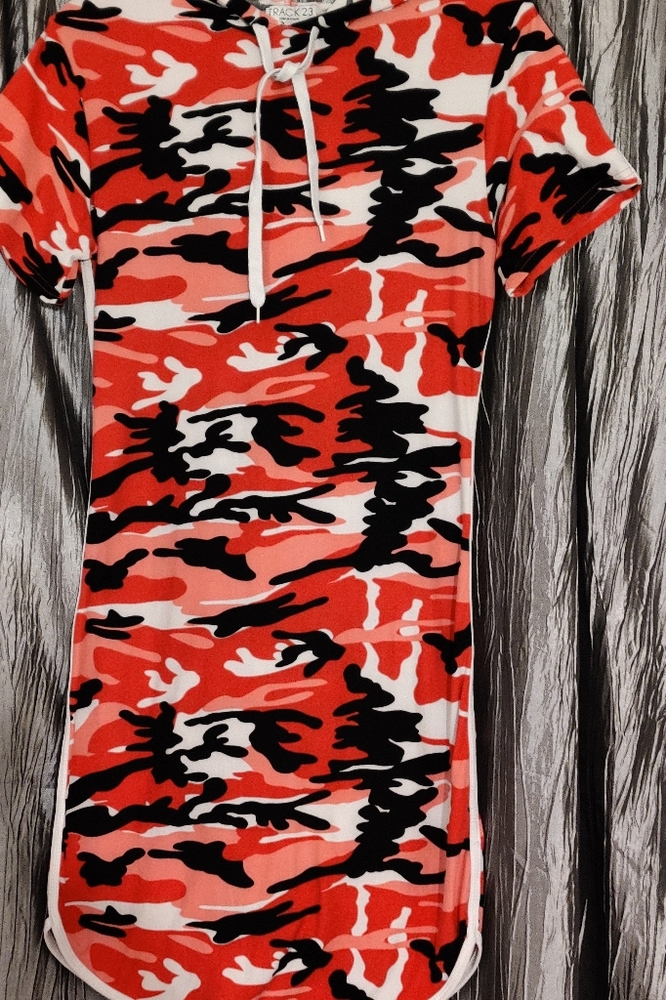 Camo Print Body Fitting Dress